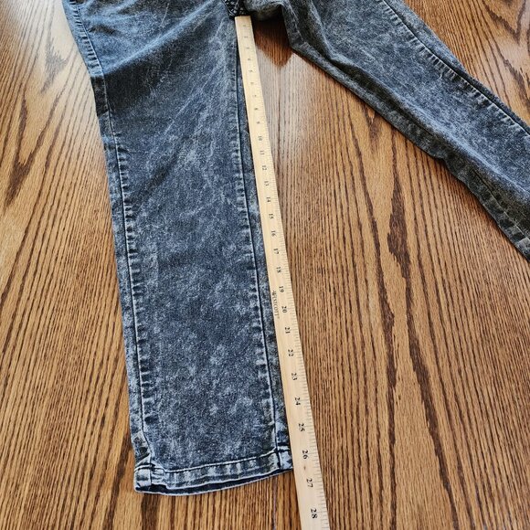 Hype Black Acid Wash Pull On Jegging Jeans Pants Large Low Rise - Picture 7 of 7